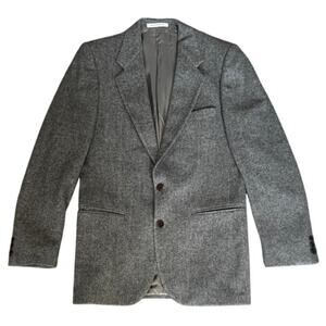 Vintage Yves Saint Laurent Menswear Gray Wool Blazer Jacket Size Small estimated